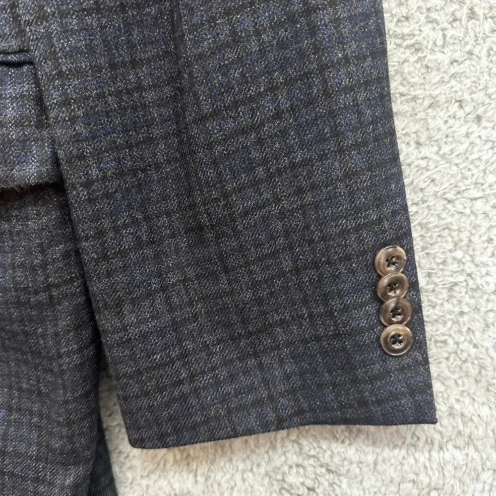 Jack Victor Gibson SPJ Men's 46R 100% Wool Blue Plaid Sport Coat Blazer Canada